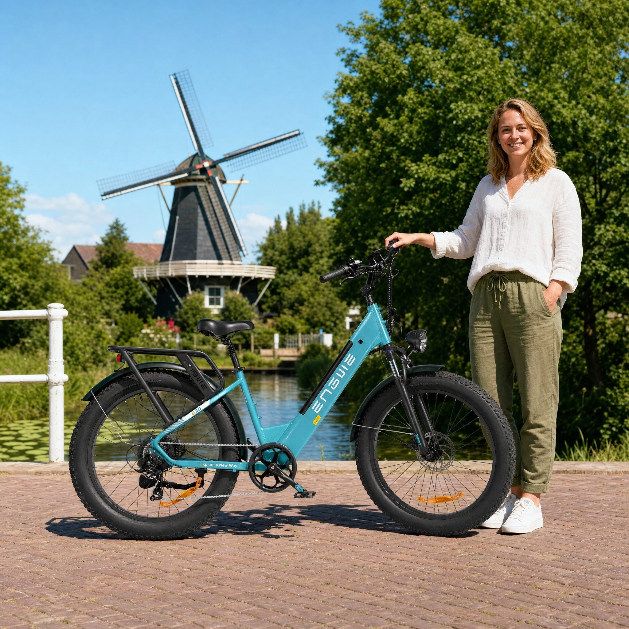Engwe E26 Blauw Lage Instap - Voordeelscooters.nl