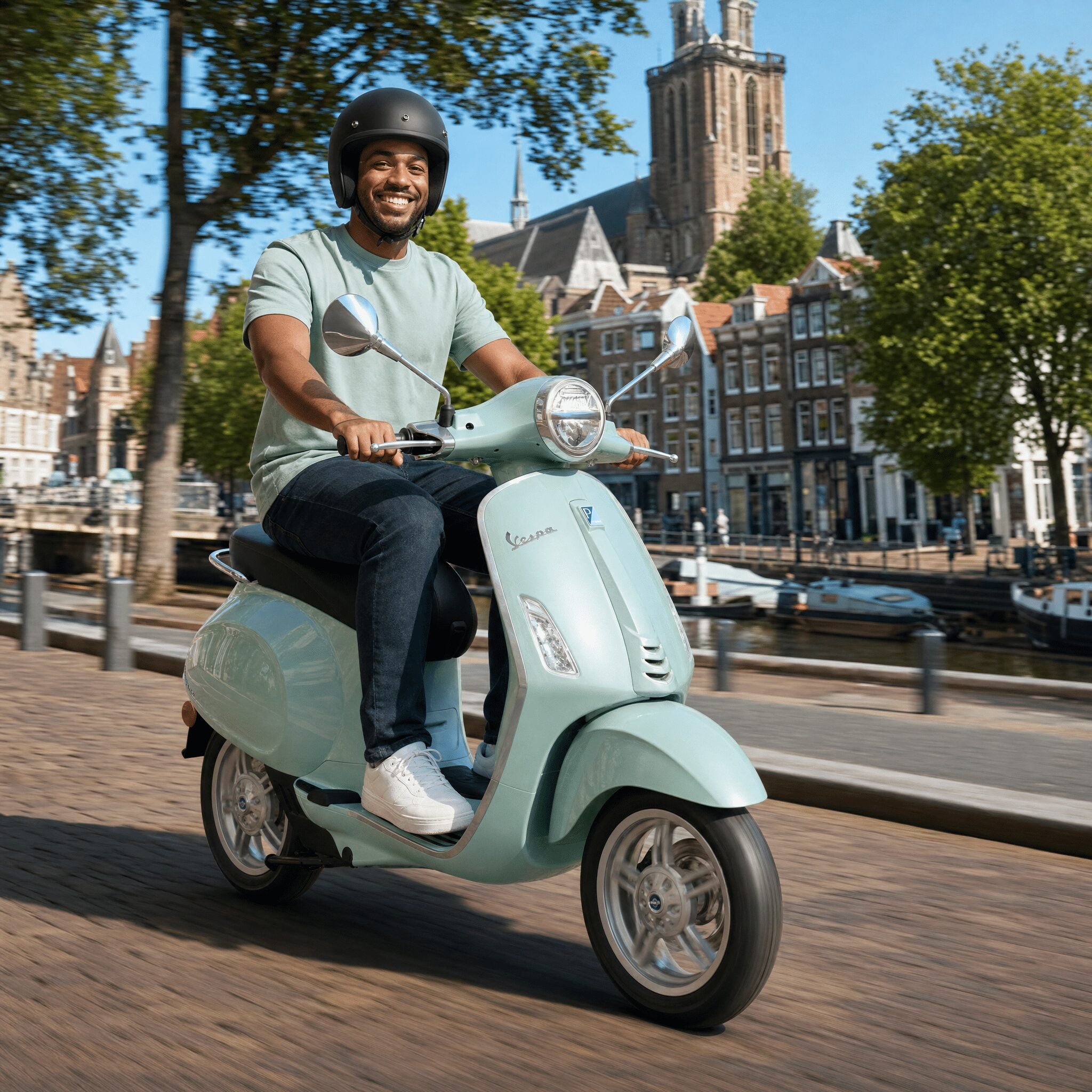 Vespa Primavera Elektrisch Mint groen - Voordeelscooters.nl