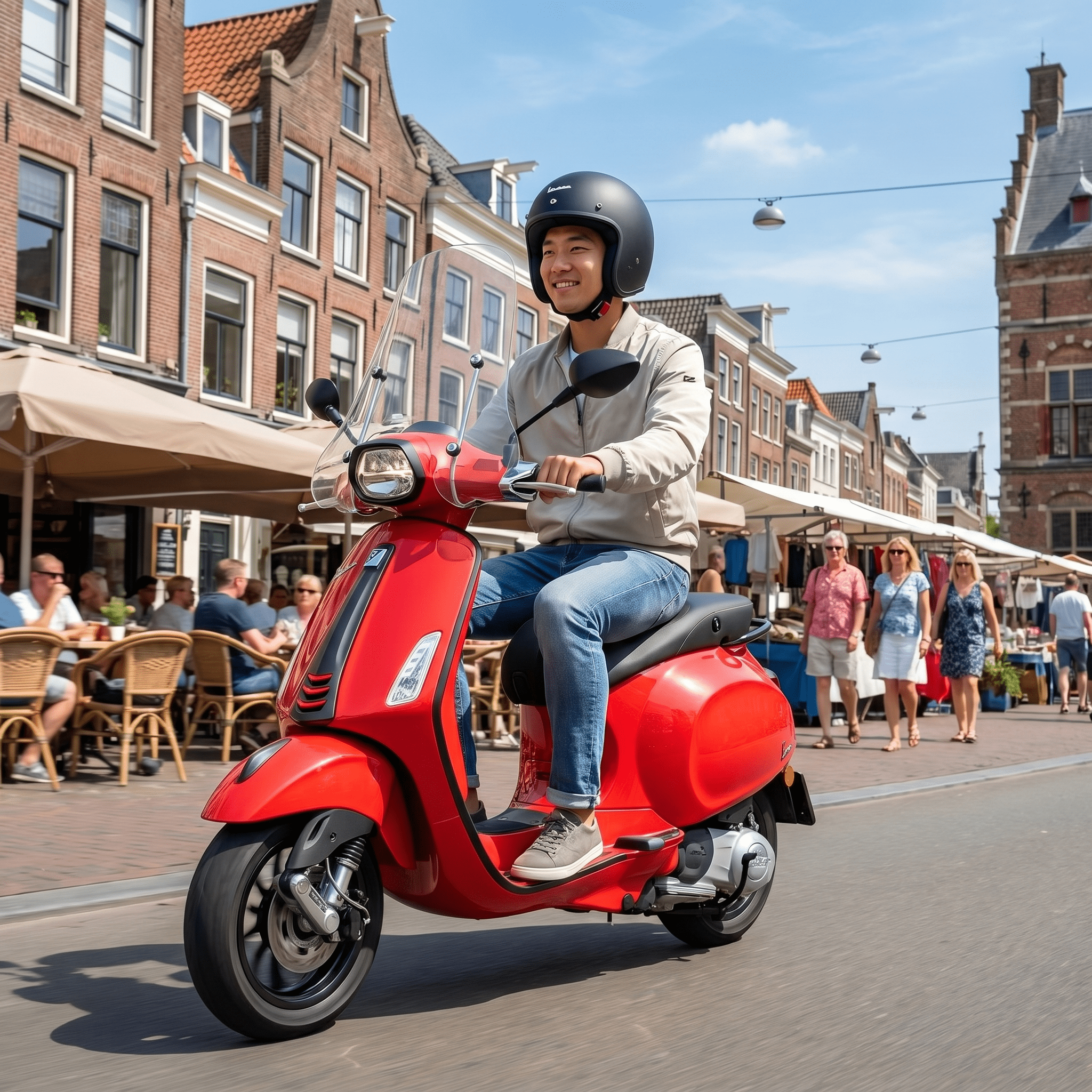 Vespa Sprint S Rood - Voordeelscooters.nl