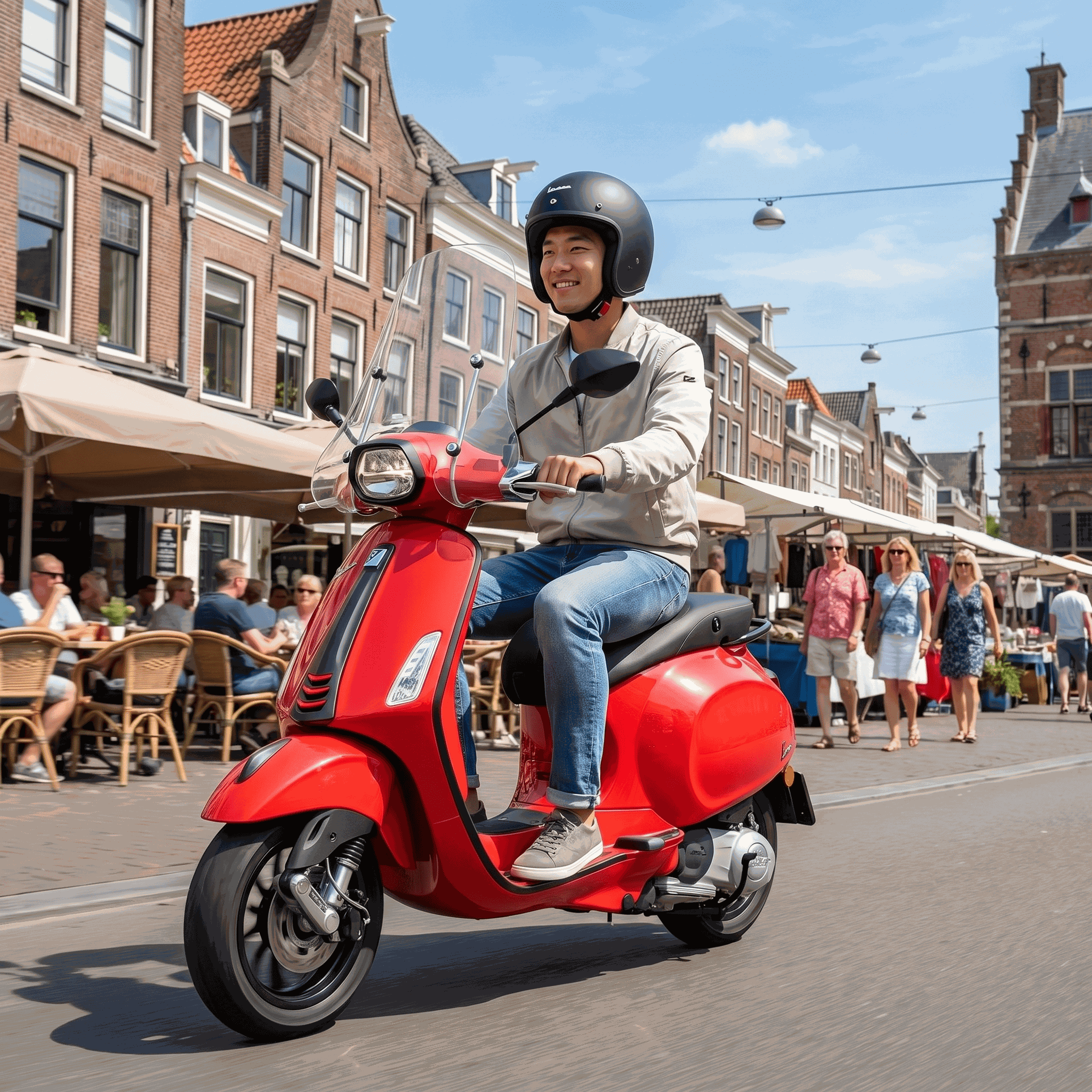 Vespa Sprint S Rood - Voordeelscooters.nl