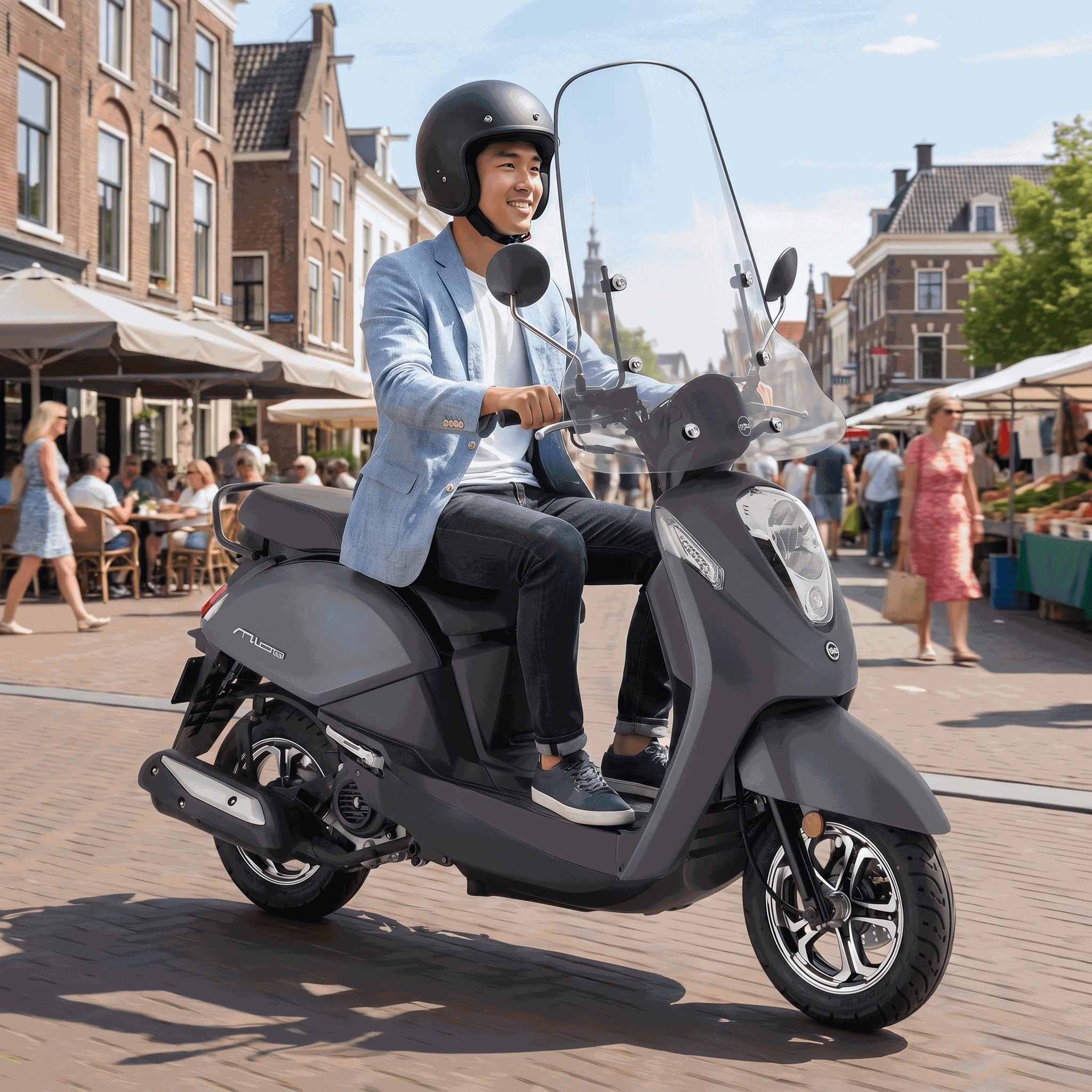 SYM Mio 50I Mat Zwart - Voordeelscooters.nl