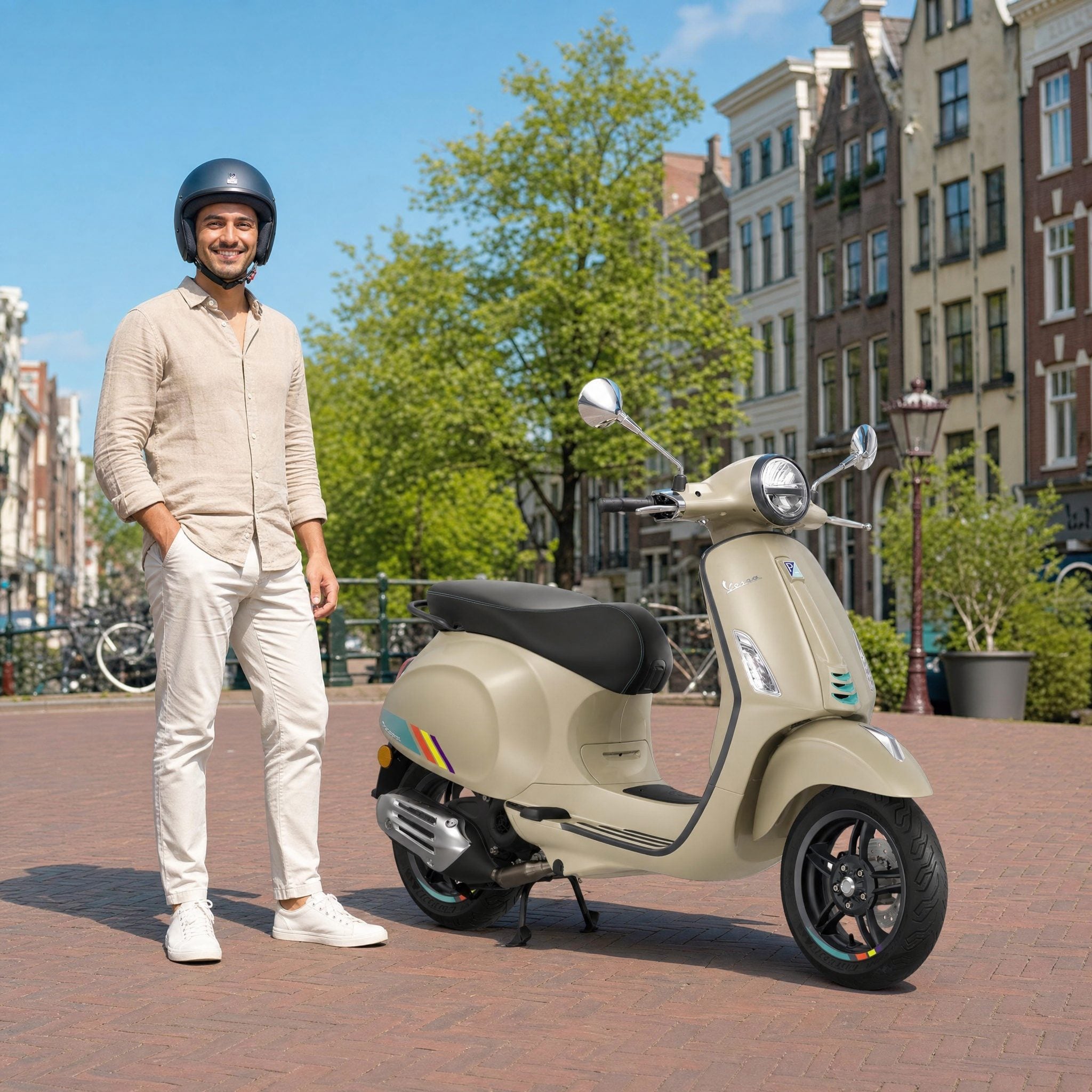 Vespa Primavera Beige - Voordeelscooters.nl