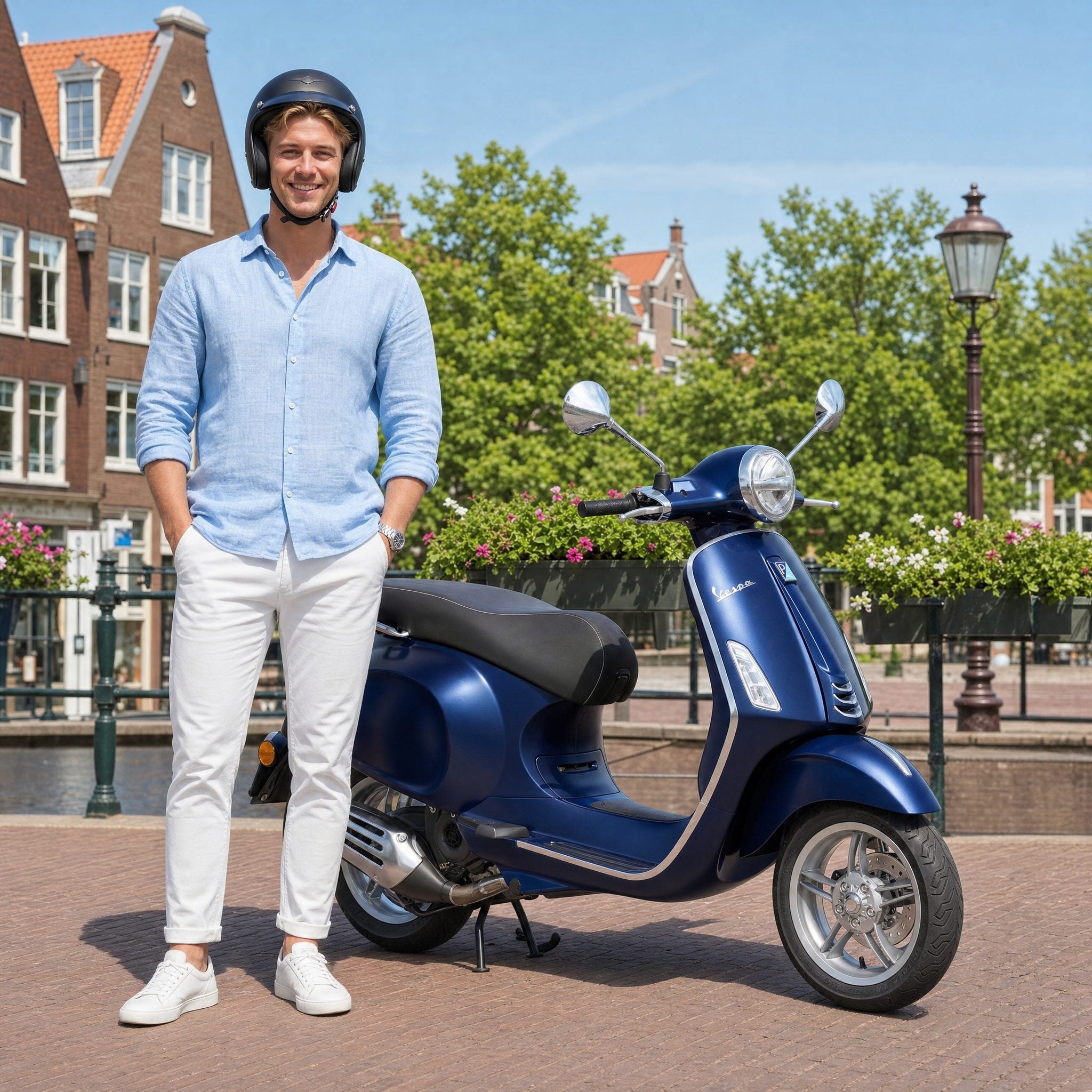 Vespa Primavera Blauw - Voordeelscooters.nl