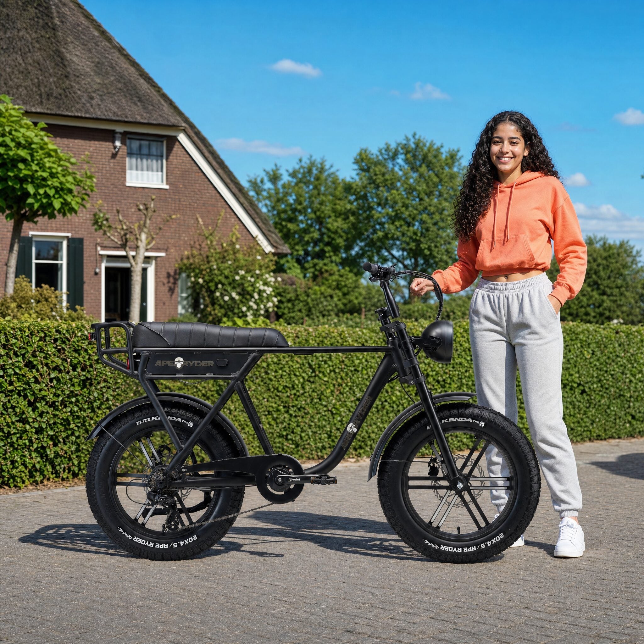 Ape Ryder A10 Fatbike Zwart - 25KM/H - Voordeelscooters.nl