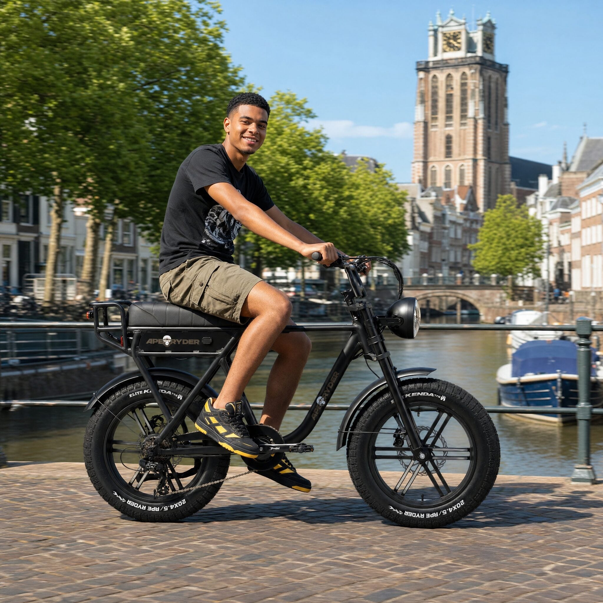 Ape Ryder A10 Pro Fatbike Zwart - 25KM/H - Voordeelscooters.nl
