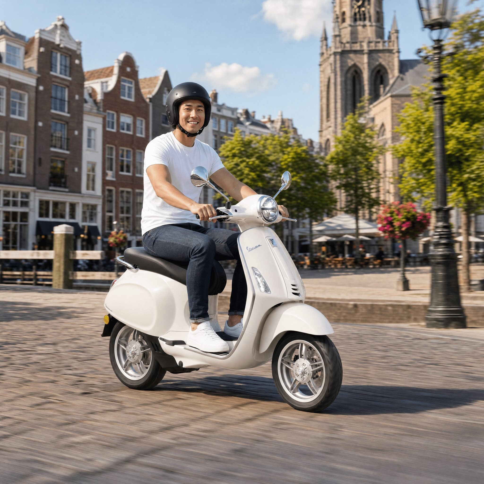 Vespa Primavera Elektrisch Wit - Voordeelscooters.nl