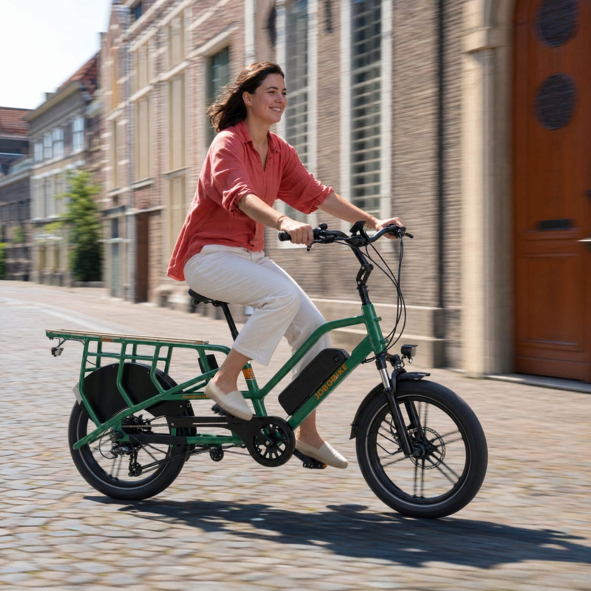 Jobobike Transer Longtail - Groen - Voordeelscooters.nl
