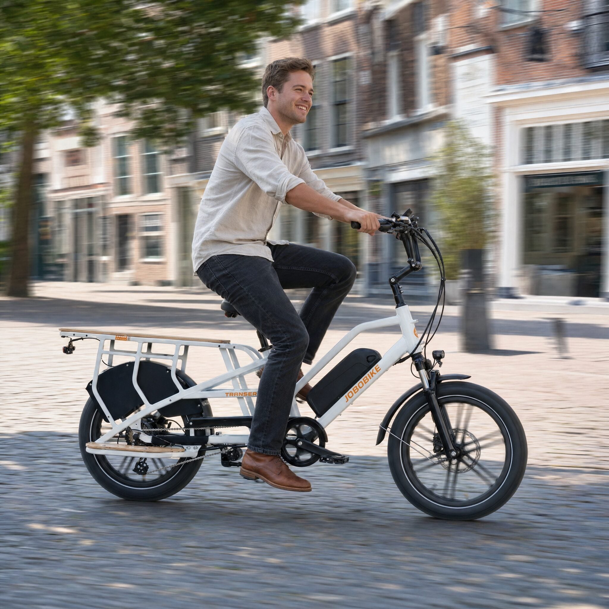 Jobobike Transer Longtail - Wit - Voordeelscooters.nl