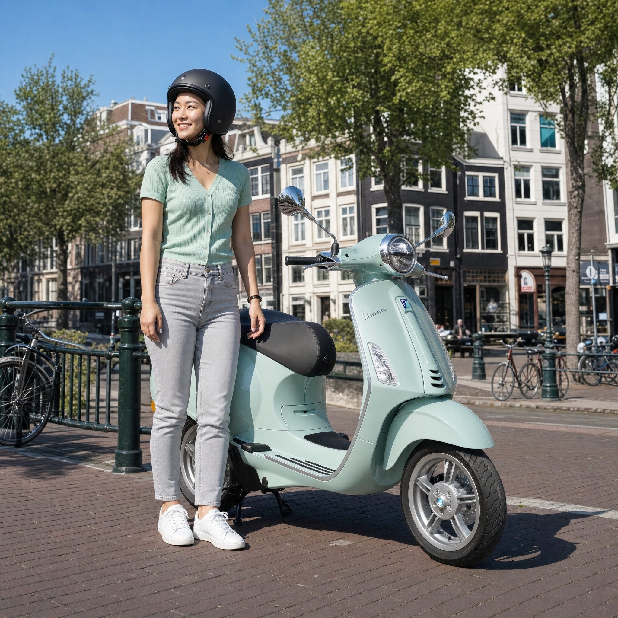 Vespa Primavera Elektrisch Mint groen - Voordeelscooters.nl