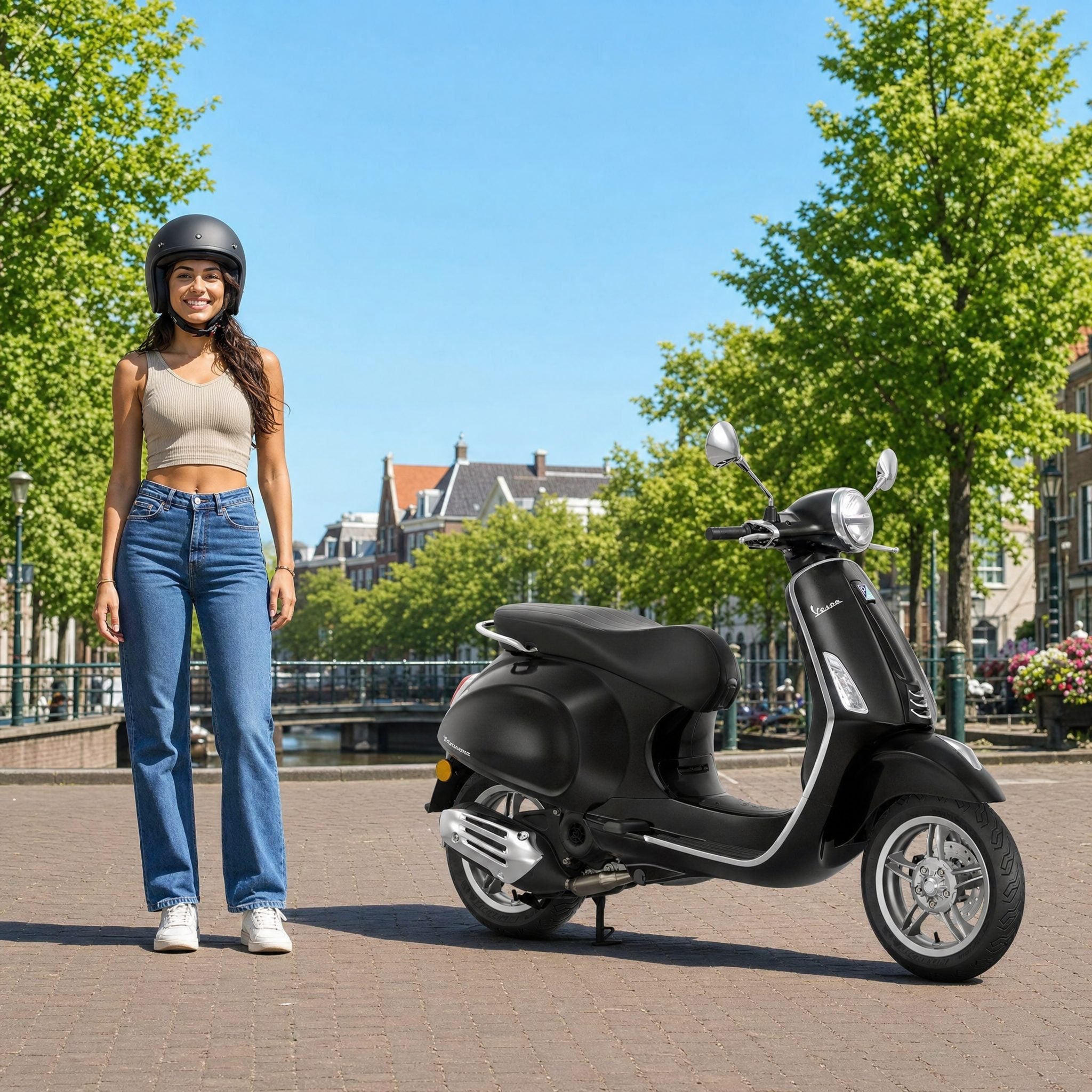 Vespa Primavera Zwart - Voordeelscooters.nl