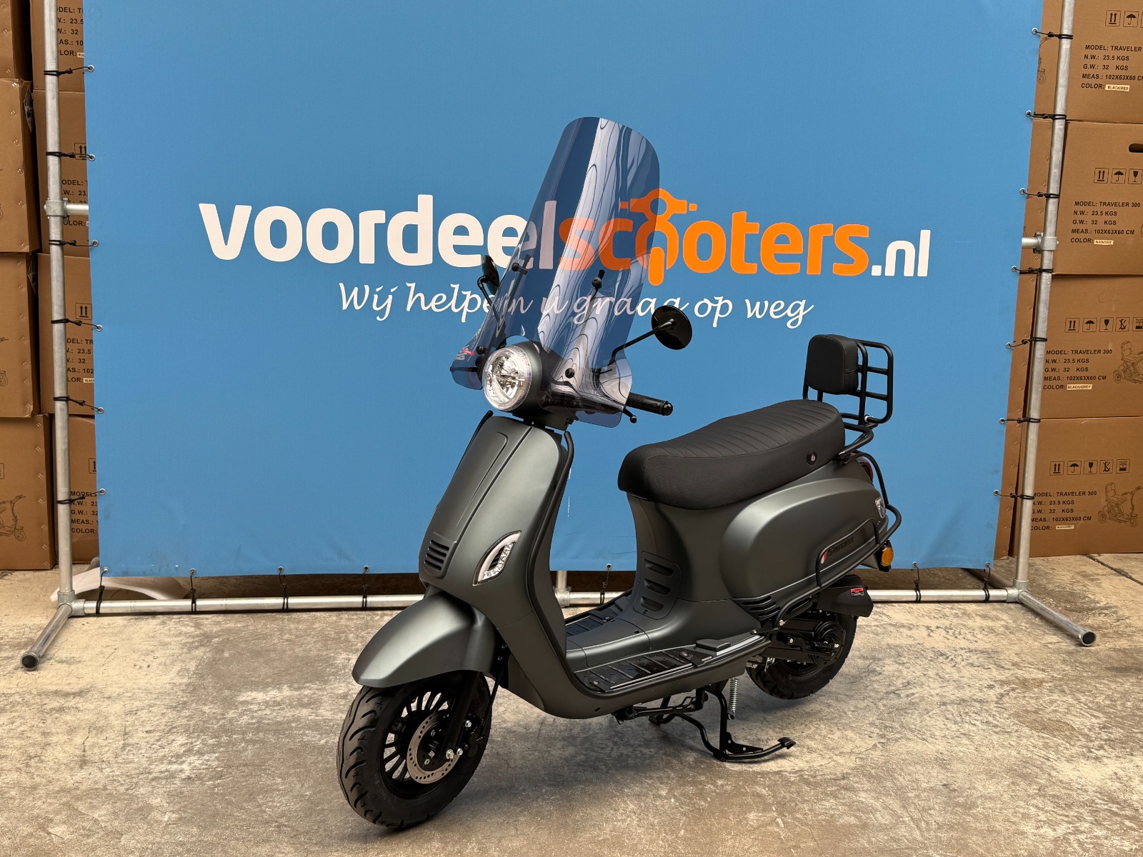 Senzo RivaLux Special Mat Groen 25 Km/h Tweedekans - Benzine Scooter